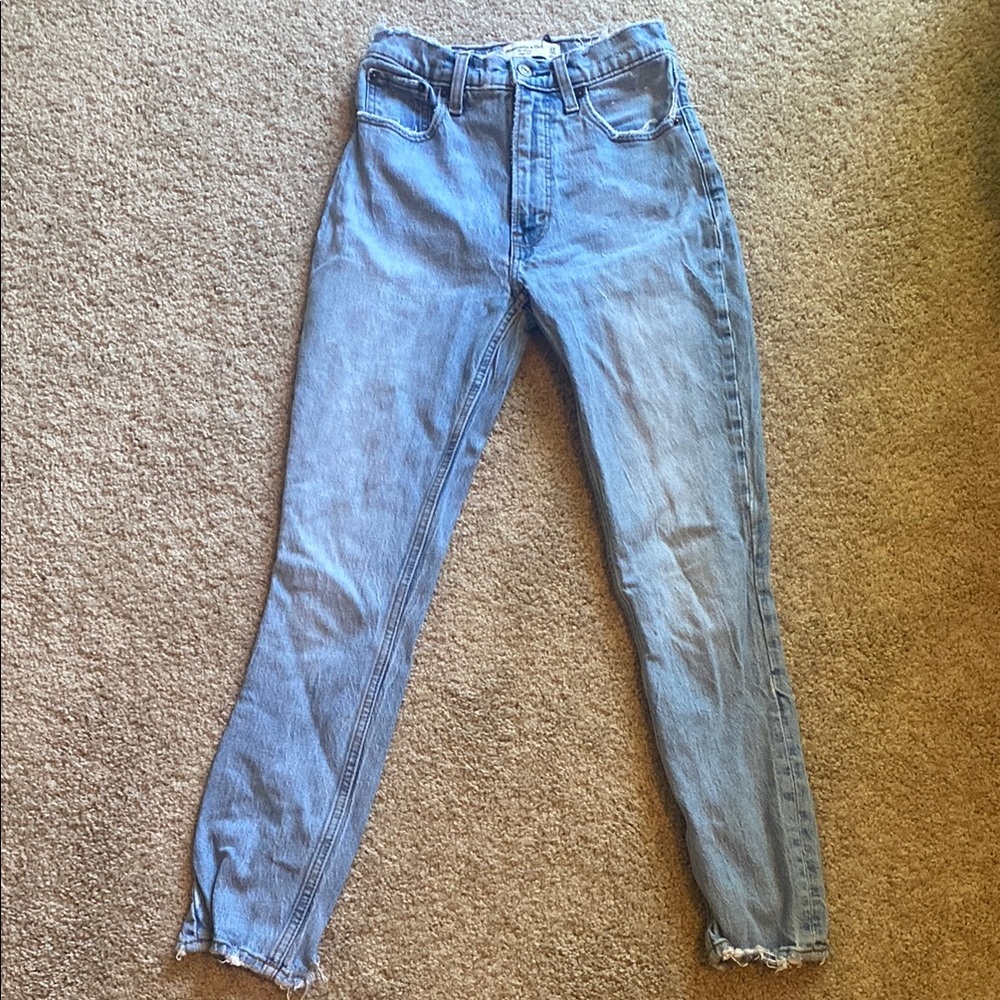 Abercrombie & Fitch Blue Straight Leg Jeans